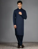 Navy Blue Casual Kameez Shalwar