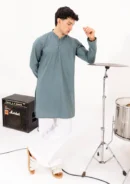 Aqua-Blended-Kurta - (M25KUE1041) (Ready To Wear)