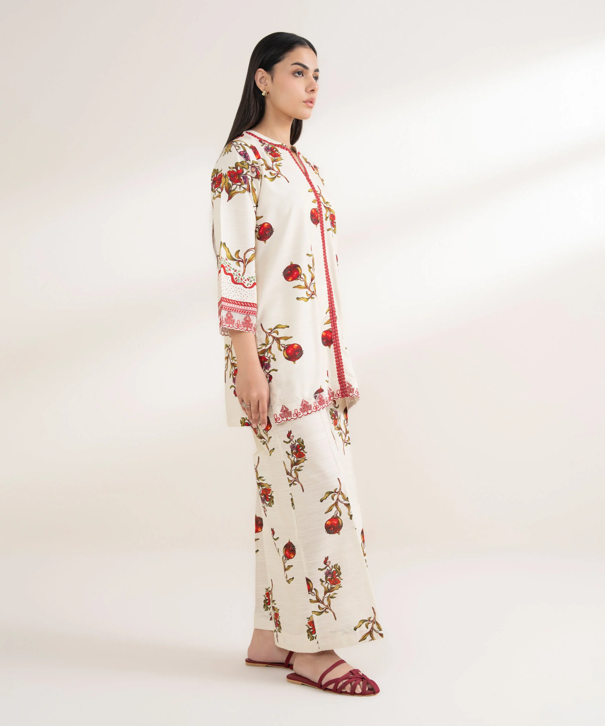 Embroidered Arabic Khaddar Shirt - Image 2