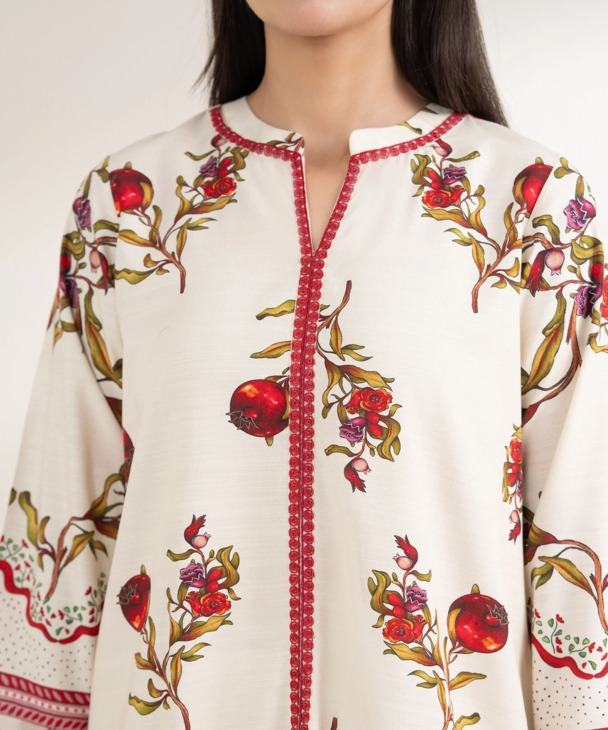 Embroidered Arabic Khaddar Shirt - Image 5