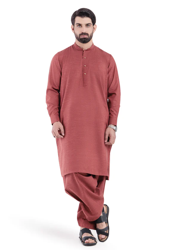 Rust-Blended-Shalwar Suit - Image 4