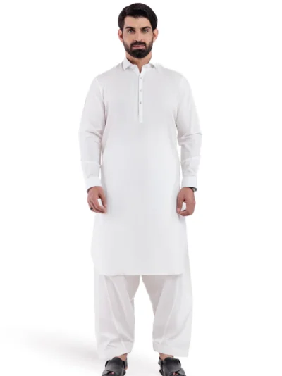 White-Cotton-Shalwar Suit
