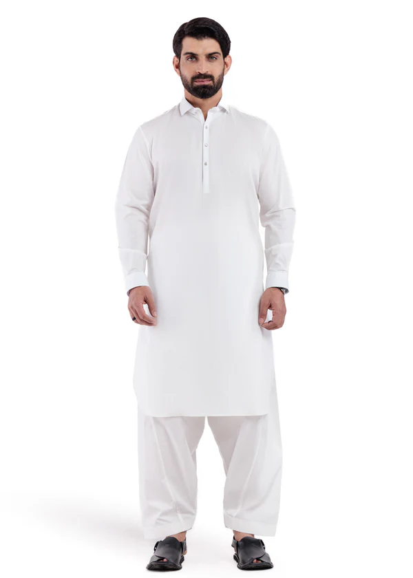 White-Cotton-Shalwar Suit