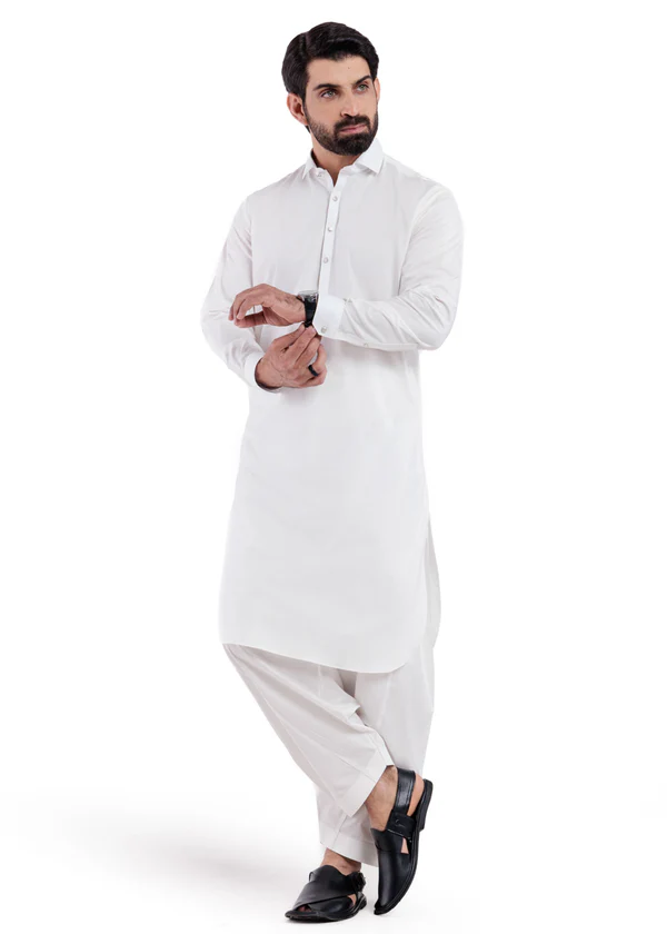 White-Cotton-Shalwar Suit - Image 4