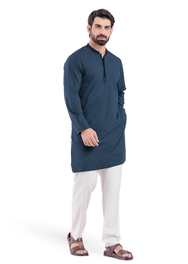 Navy-Blended-Kurta - Image 6
