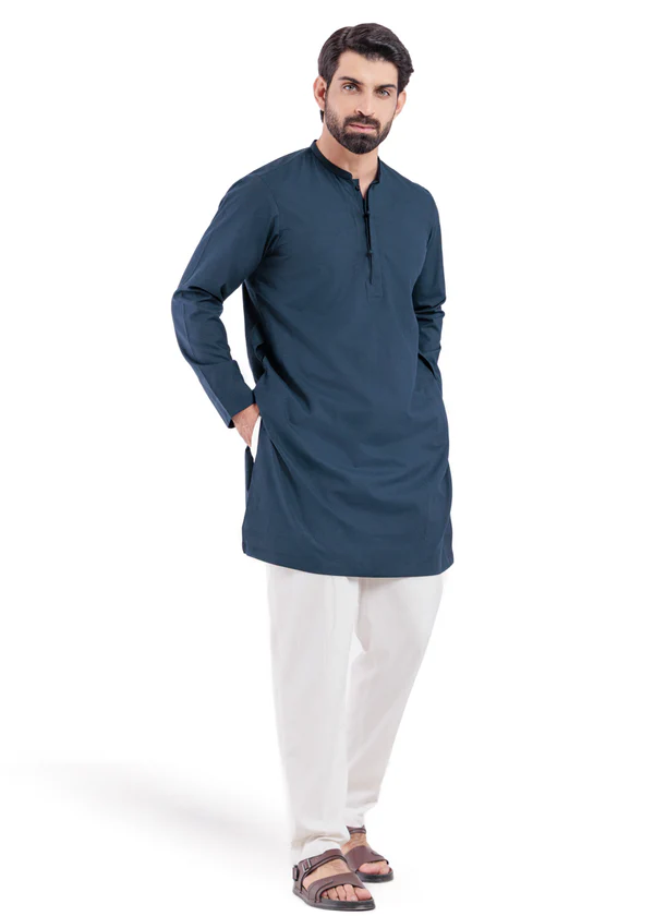 Navy-Blended-Kurta - Image 7