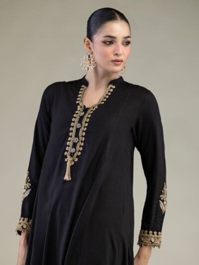 Black Longline Kurta