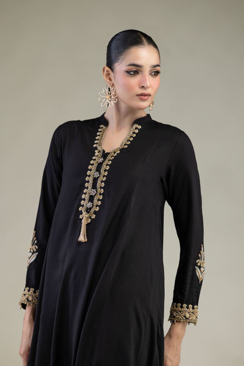 Black Longline Kurta
