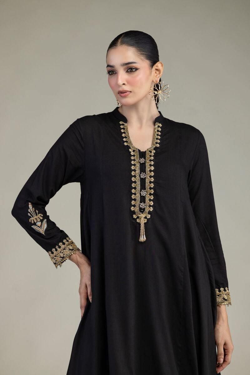 Black Longline Kurta - Image 5