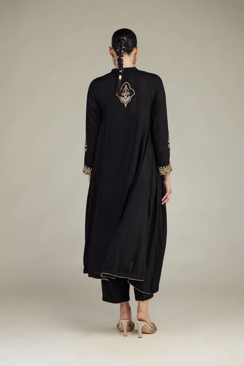 Black Longline Kurta - Image 3