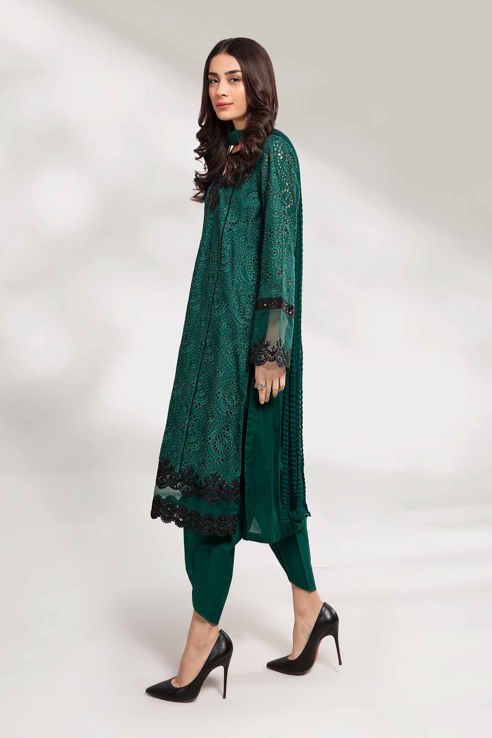 3 Piece Embroidered Lawn Suit - Image 3