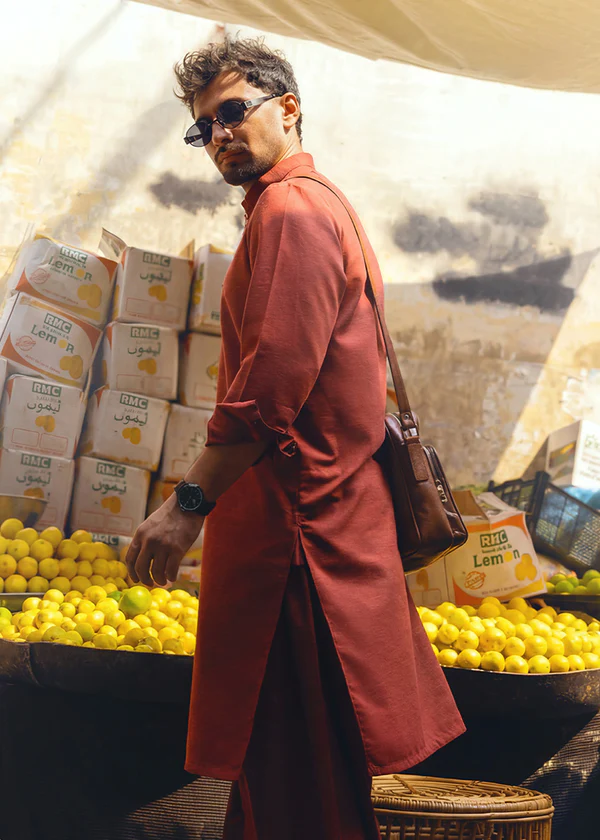 Rust-Blended-Shalwar Suit - Image 3