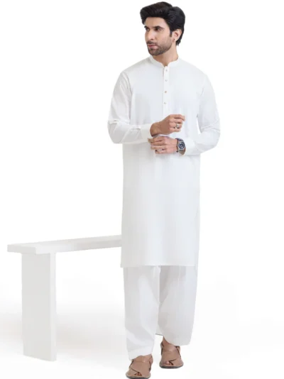 White-Latha-Shalwar Suit